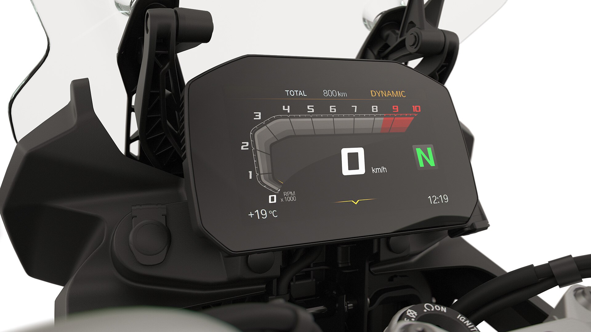 A BMW F 800 GS motor TFT-kijelzője Connectivity opcióval