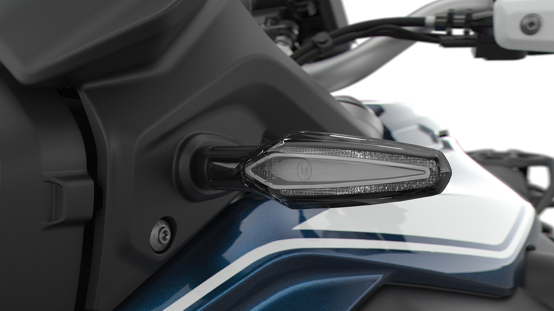 Itt az F 850 GS LED-irányjelzőit látjuk.