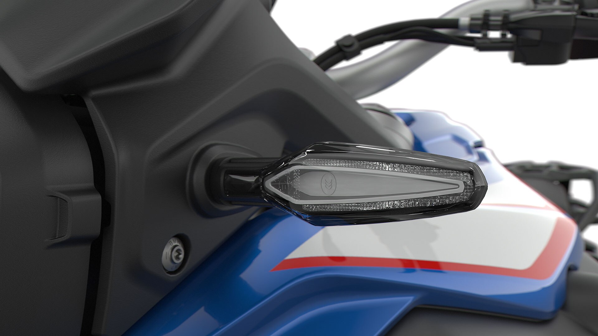 Itt az F 850 GS LED-irányjelzőit látjuk.