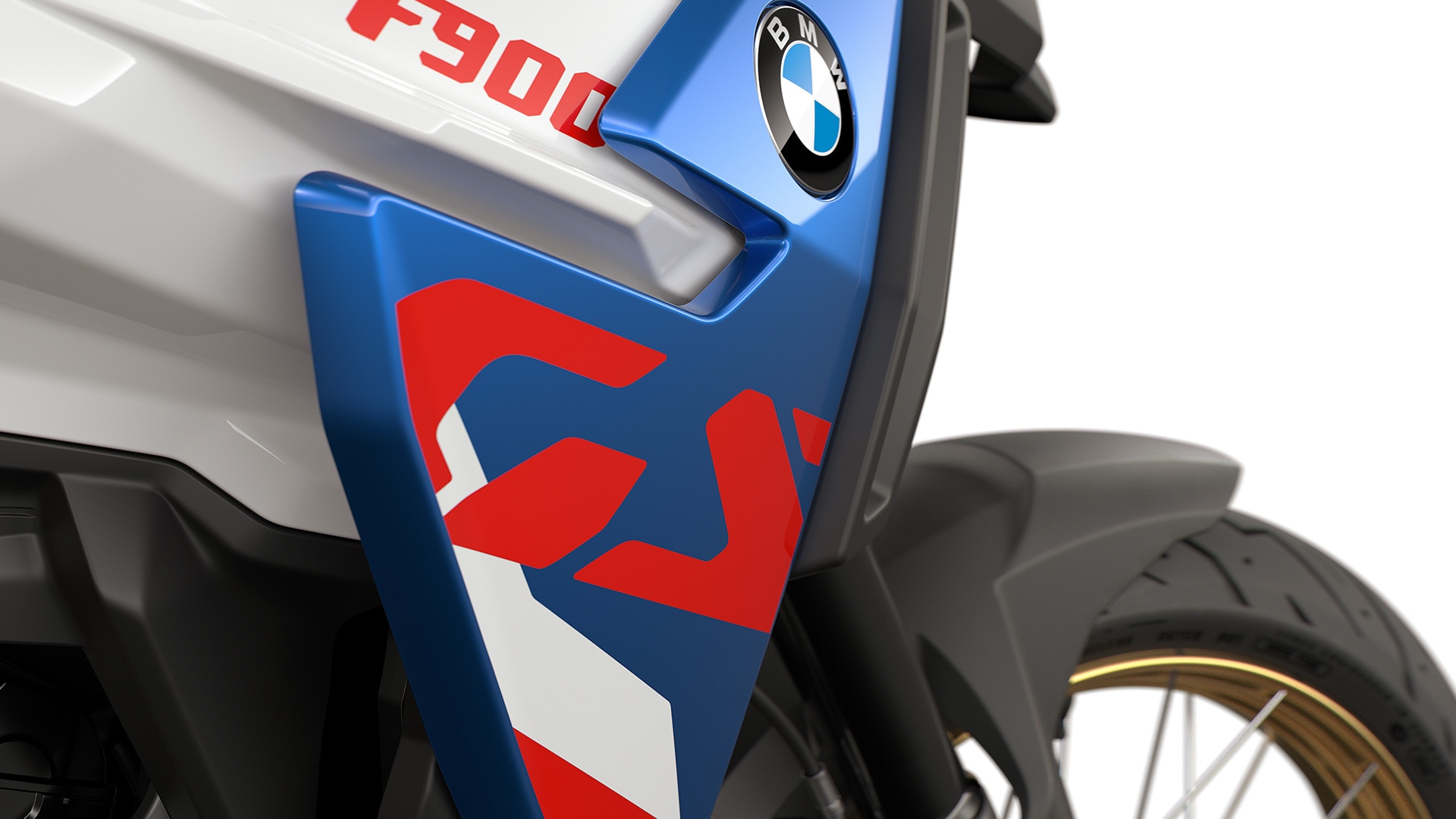 A markáns GS logó a BMW Motorrad F 900 GS motorján