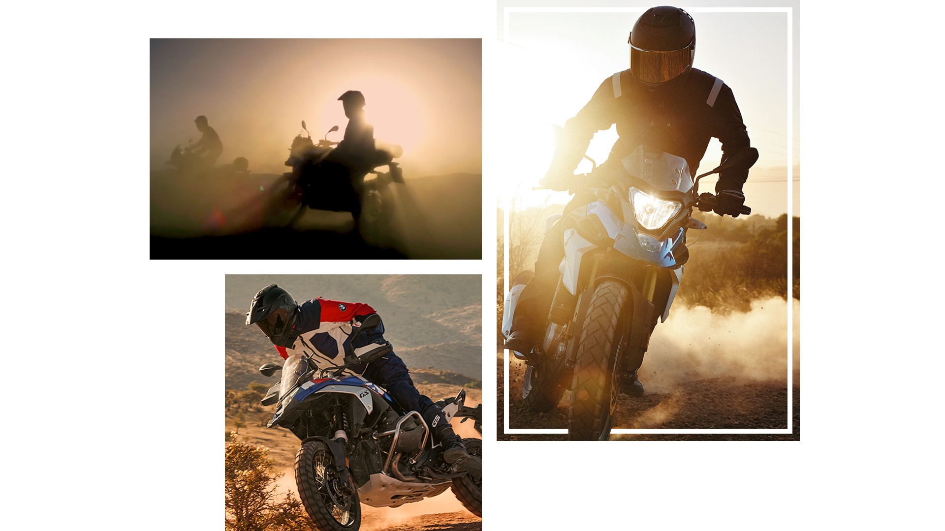 A BMW Motorrad GS modelljeiből összeállított kollázs.