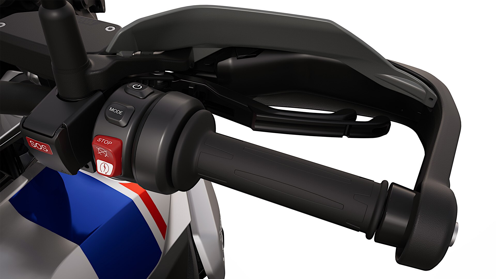 A BMW Motorrad R 1300 GS Trophy motorjának kézifékkarja