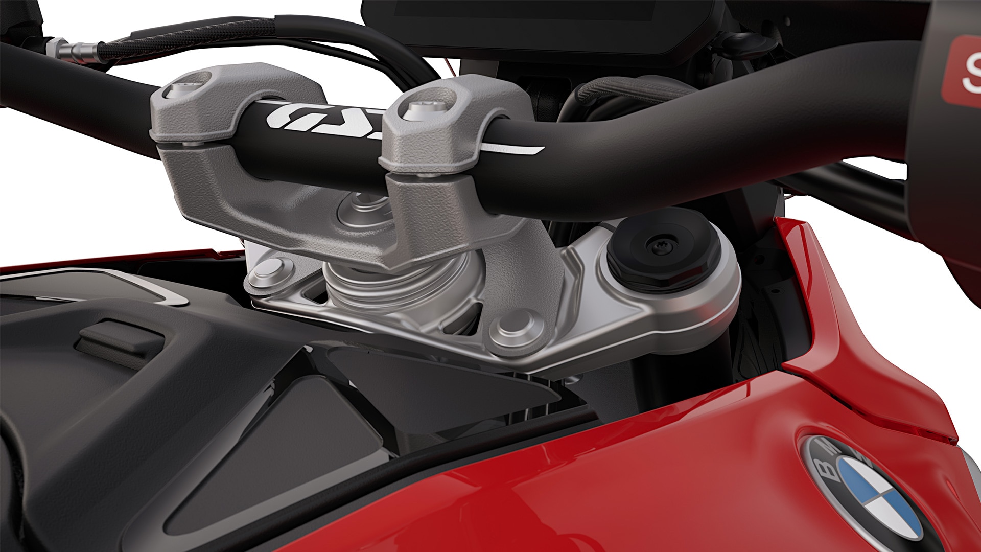 Villahíd a BMW Motorrad R 1300 GS motorjának BMW EVO Telelever első felfüggesztésével