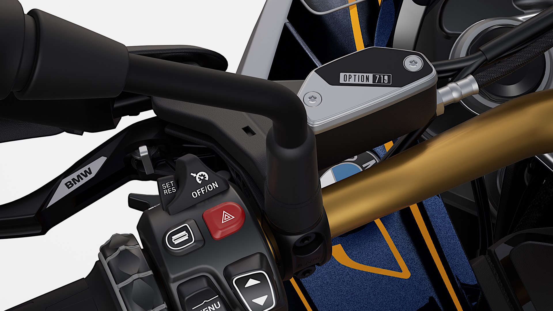 A BMW R 1300 GS Tramuntana motor Option 719 kivitelének mart alkatrészei