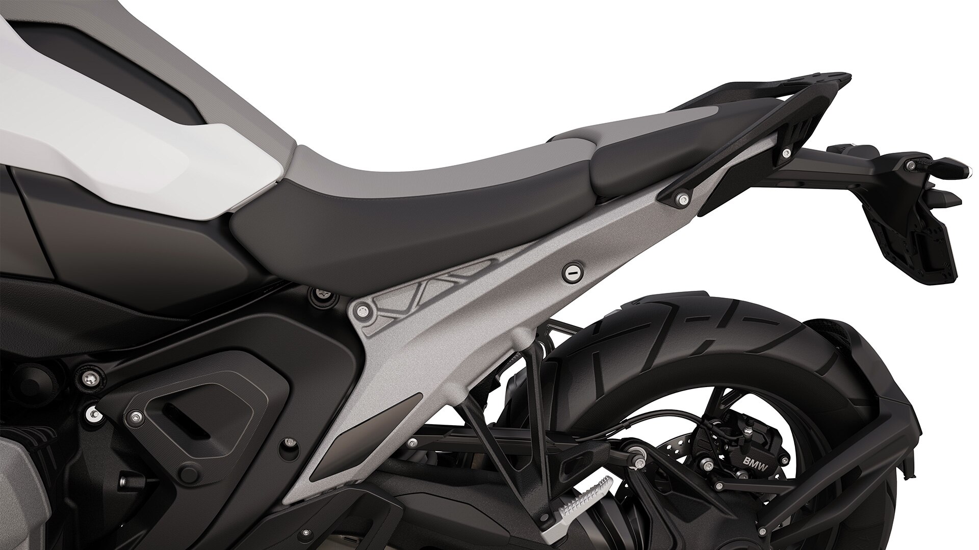 A BMW Motorrad R 1300 GS motorjának hátsó része utasüléssel
