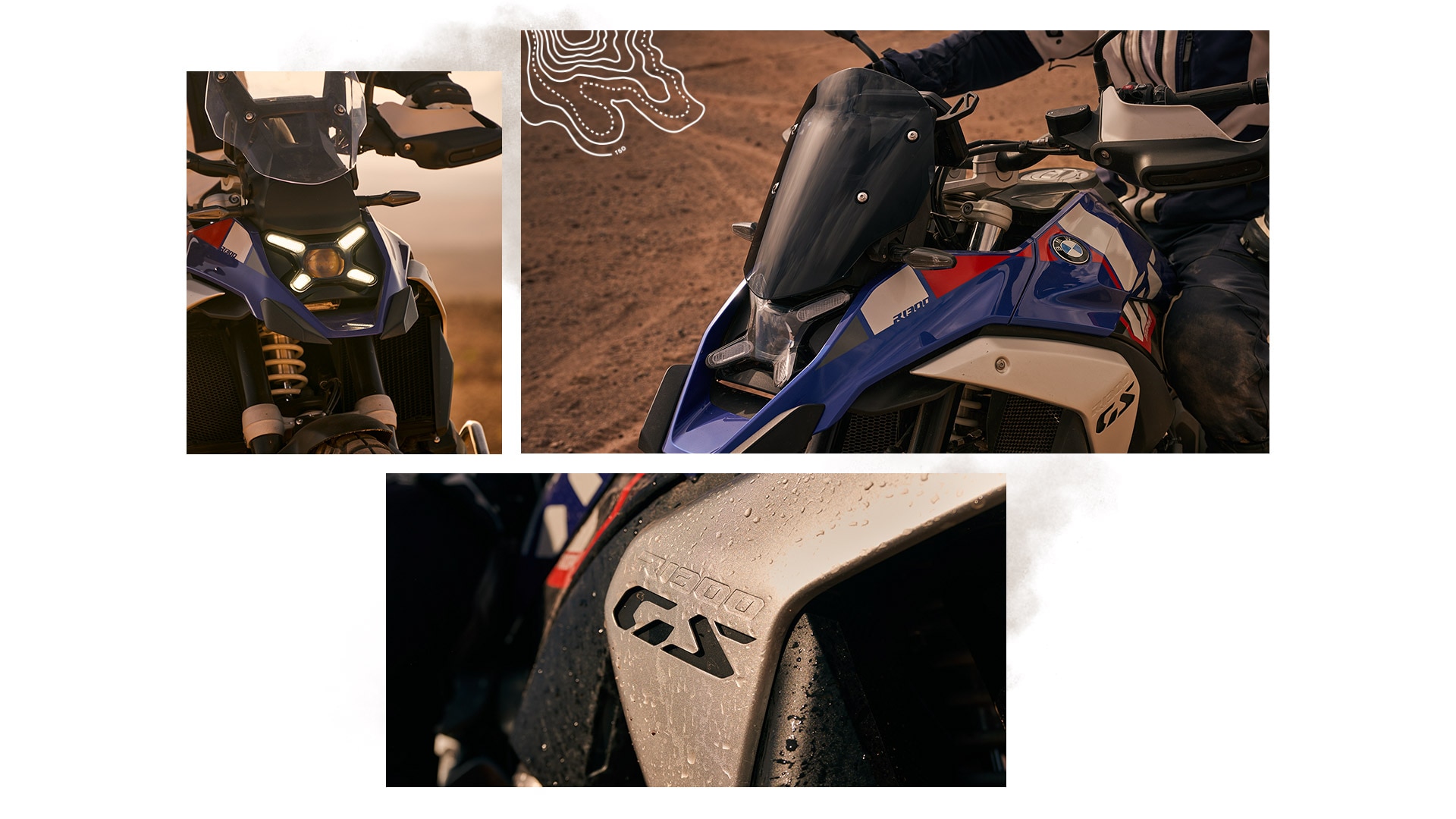 A BMW Motorrad R 1300 GS Trophy modelljének sportos dizájnja