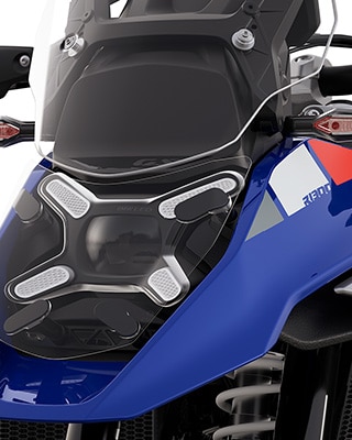 A BMW Motorrad R 1300 GS Trophy modelljének elülső része