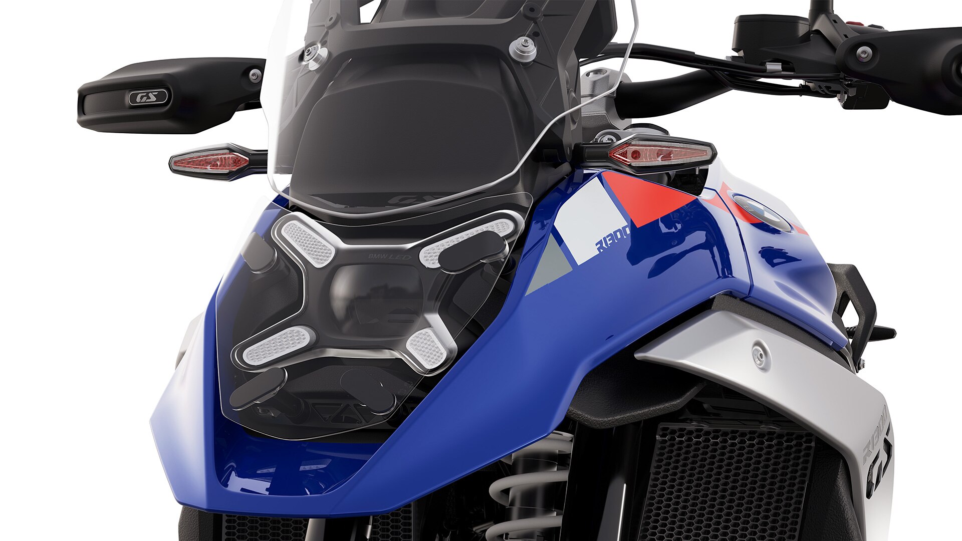 A BMW Motorrad R 1300 GS Trophy modelljének elülső része