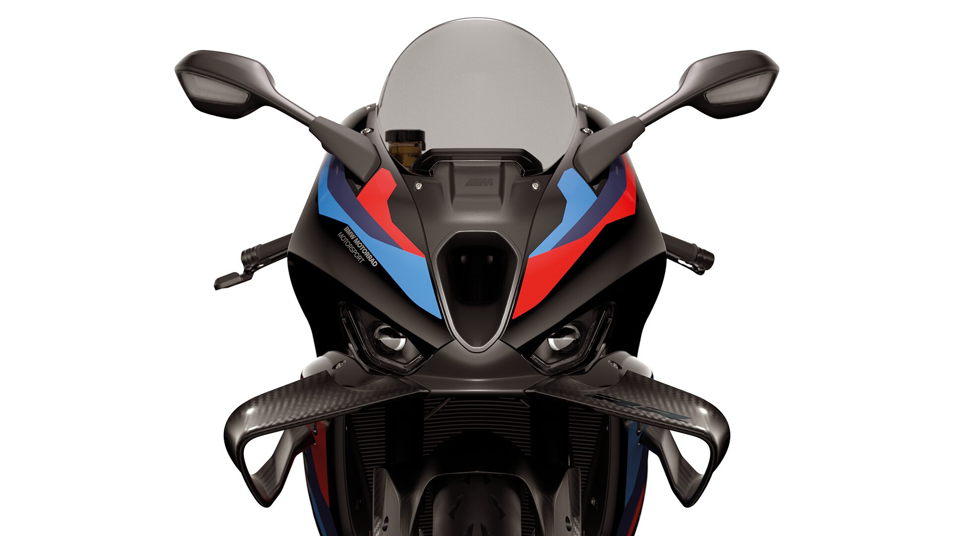 Az M 1000 RR eleje és szélvédője