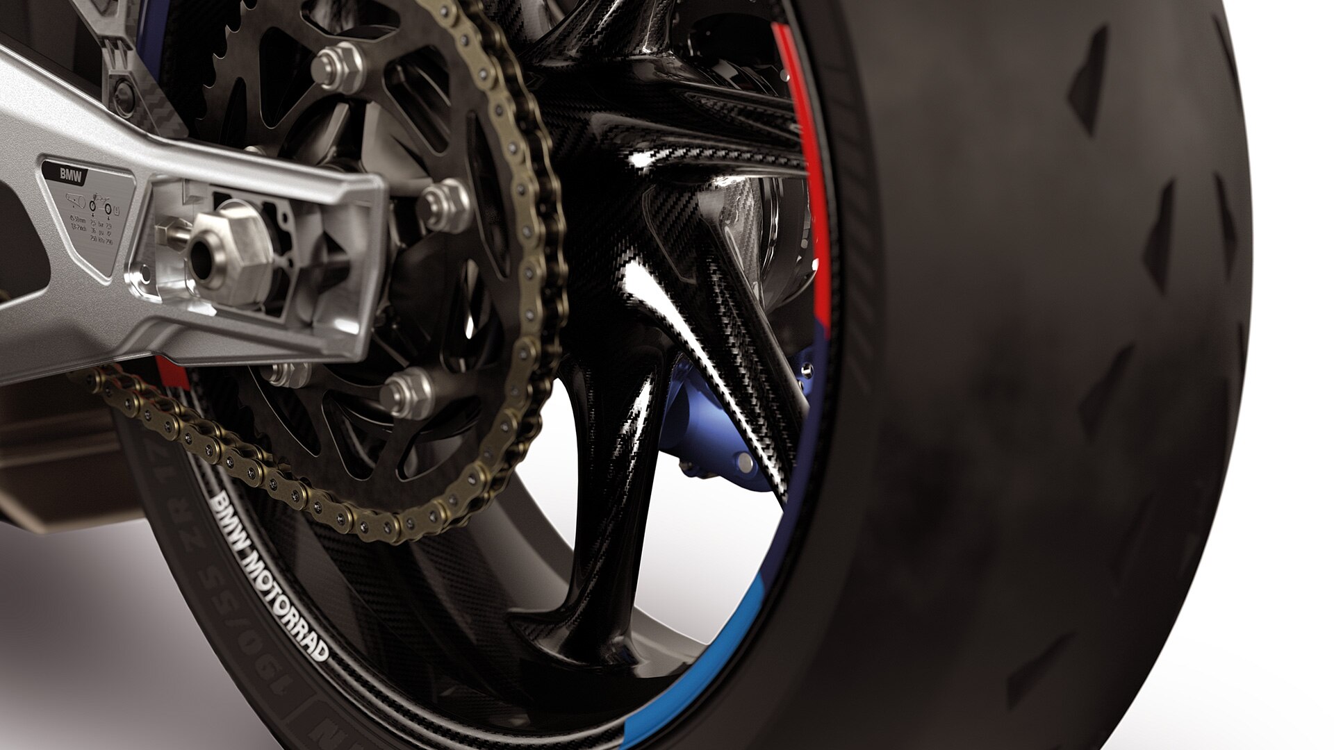 M Carbon kerekek az M 1000 RR sávdizájnjával