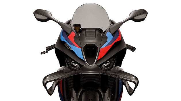 Az M 1000 RR eleje és szélvédője