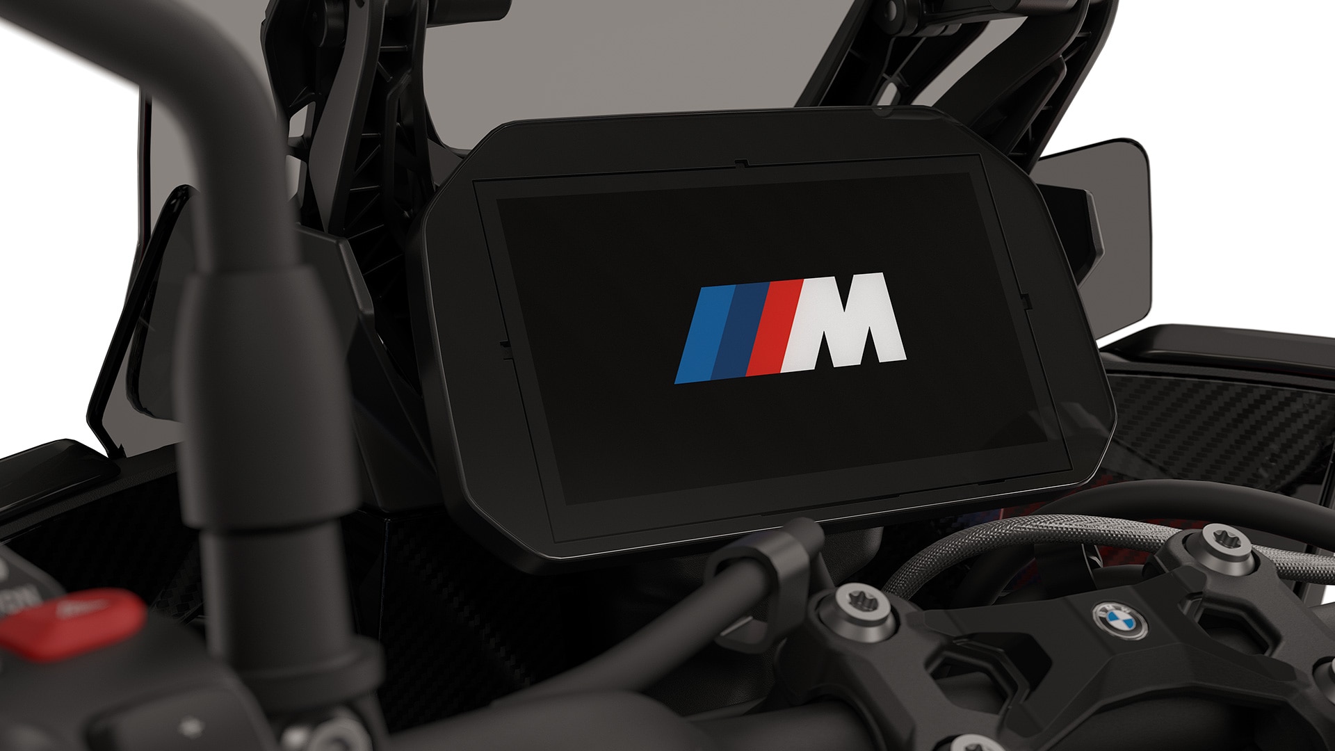 TFT-kijelző a BMW Motorrad M 1000 XR motorjának M indítási animációjával