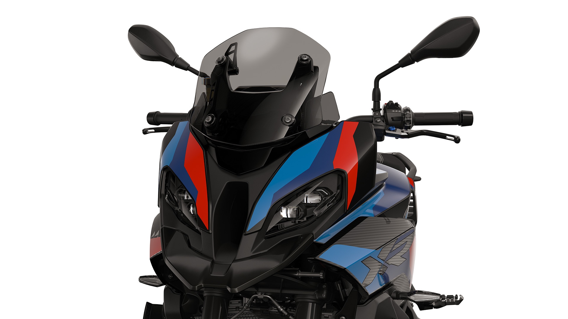 A BMW Motorrad M 1000 XR motorjának sportos elülső része