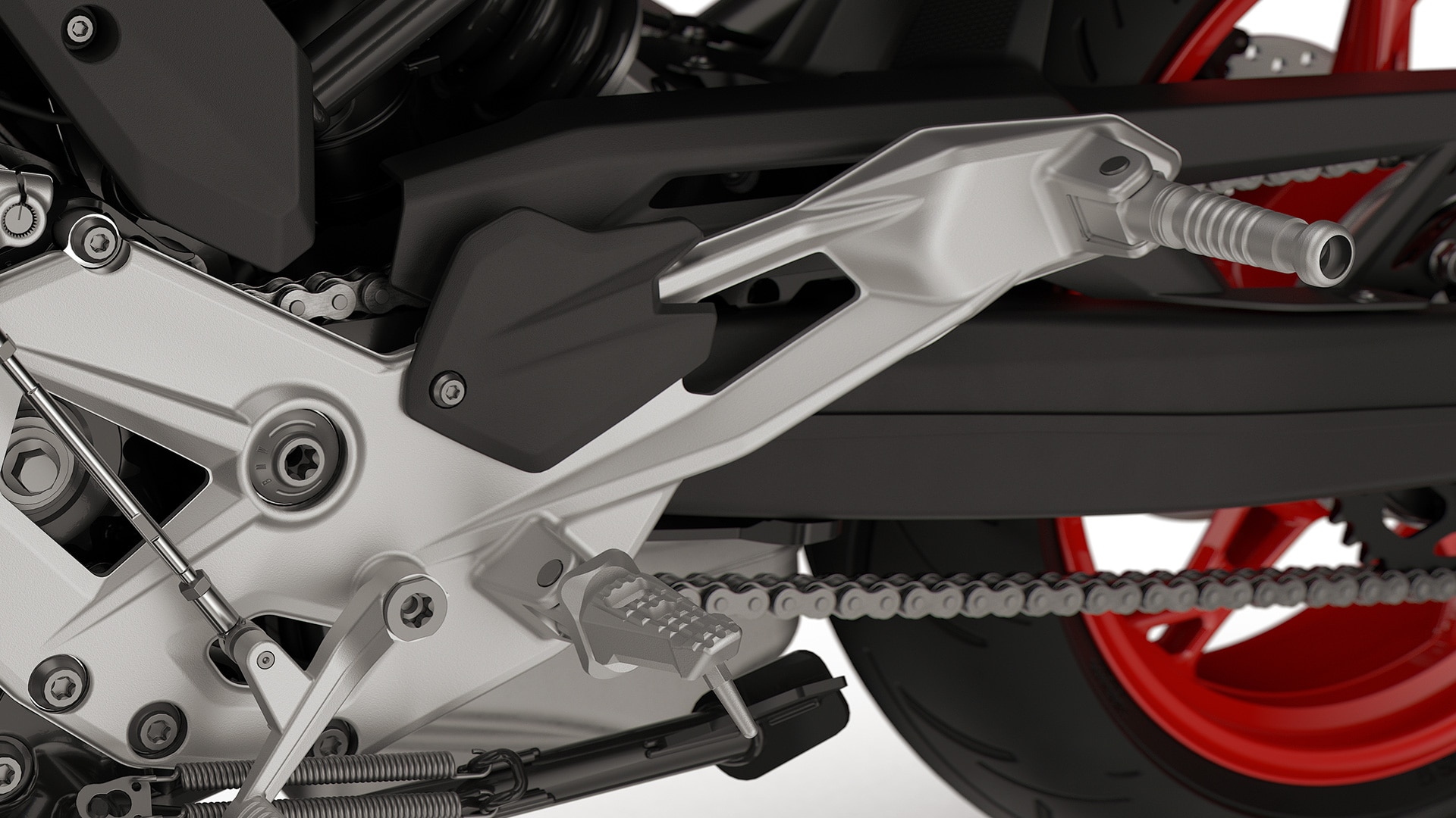 A BMW Motorrad F 900 R modelljének lábtartói