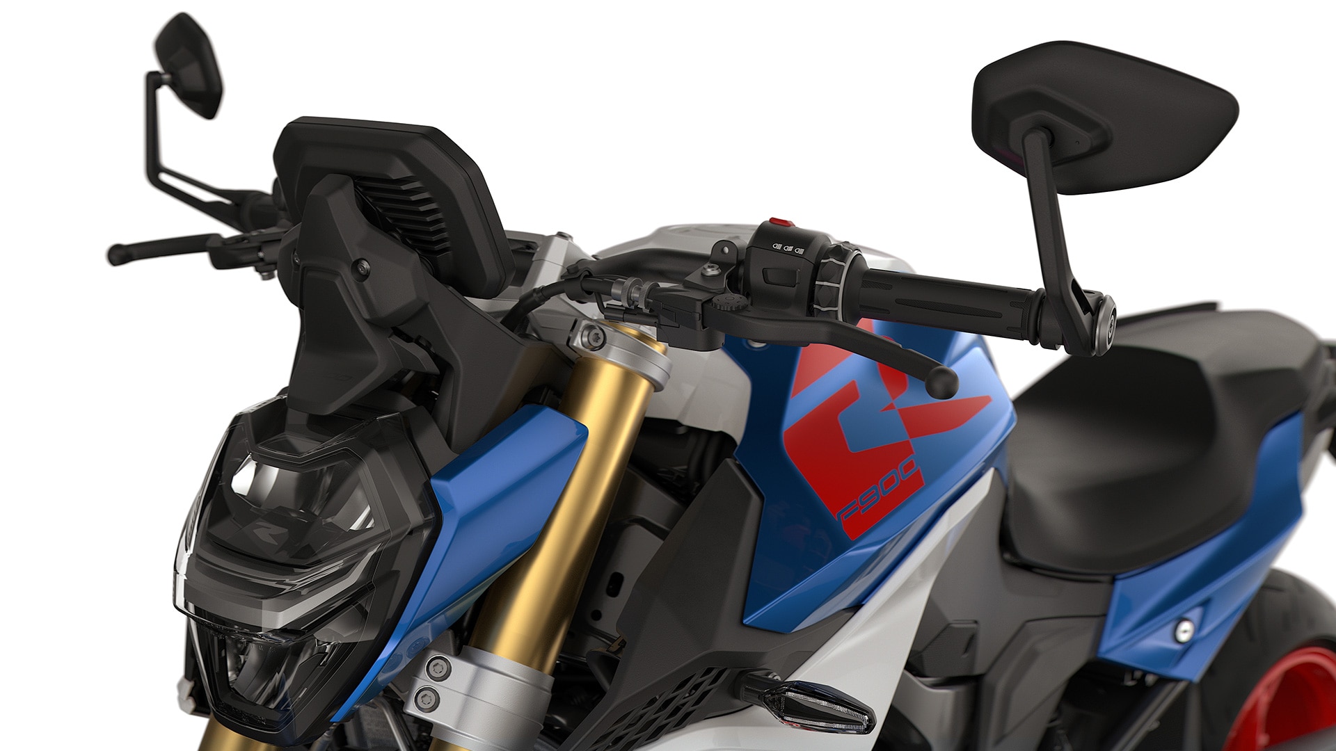 A BMW Motorrad F 900 R modelljének kormányvégtükrei