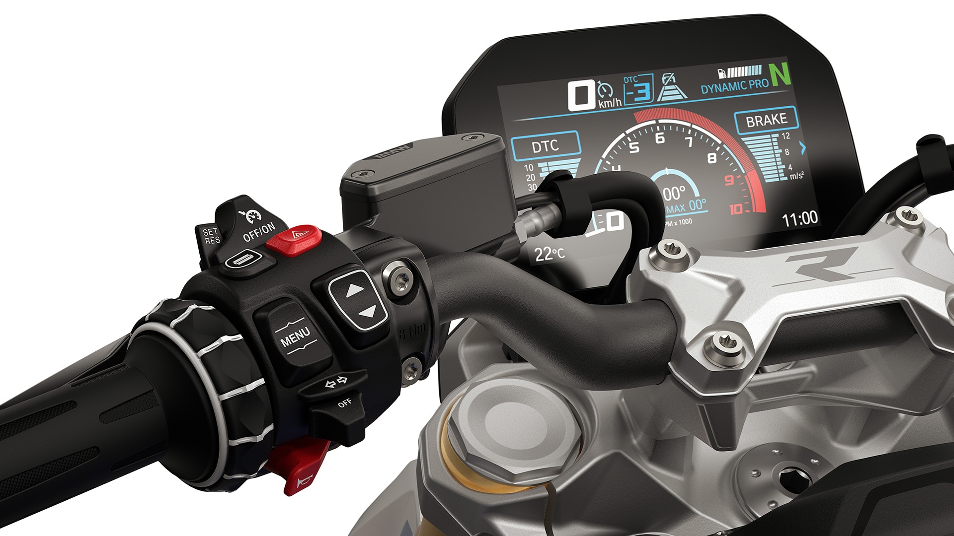 A BMW Motorrad R 1300 R modelljének DTC-Shift funkciója