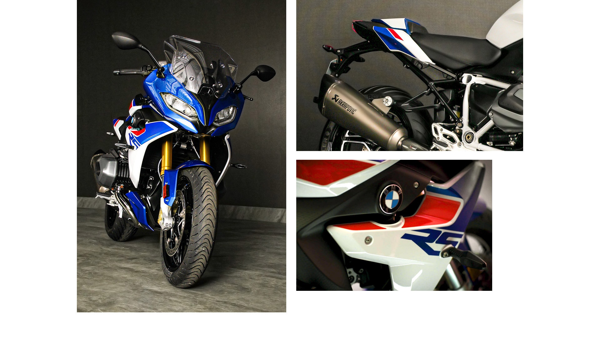 Kollázs az R 1250 RS-ről a dizájnelemekkel