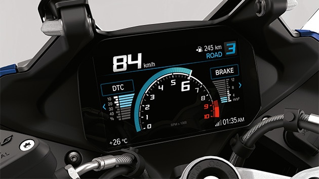 Az R 1250 RS Corescreen Sport képernyője