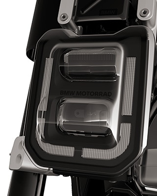 A BMW Motorrad CE 02 eParkourer LED-es fényei