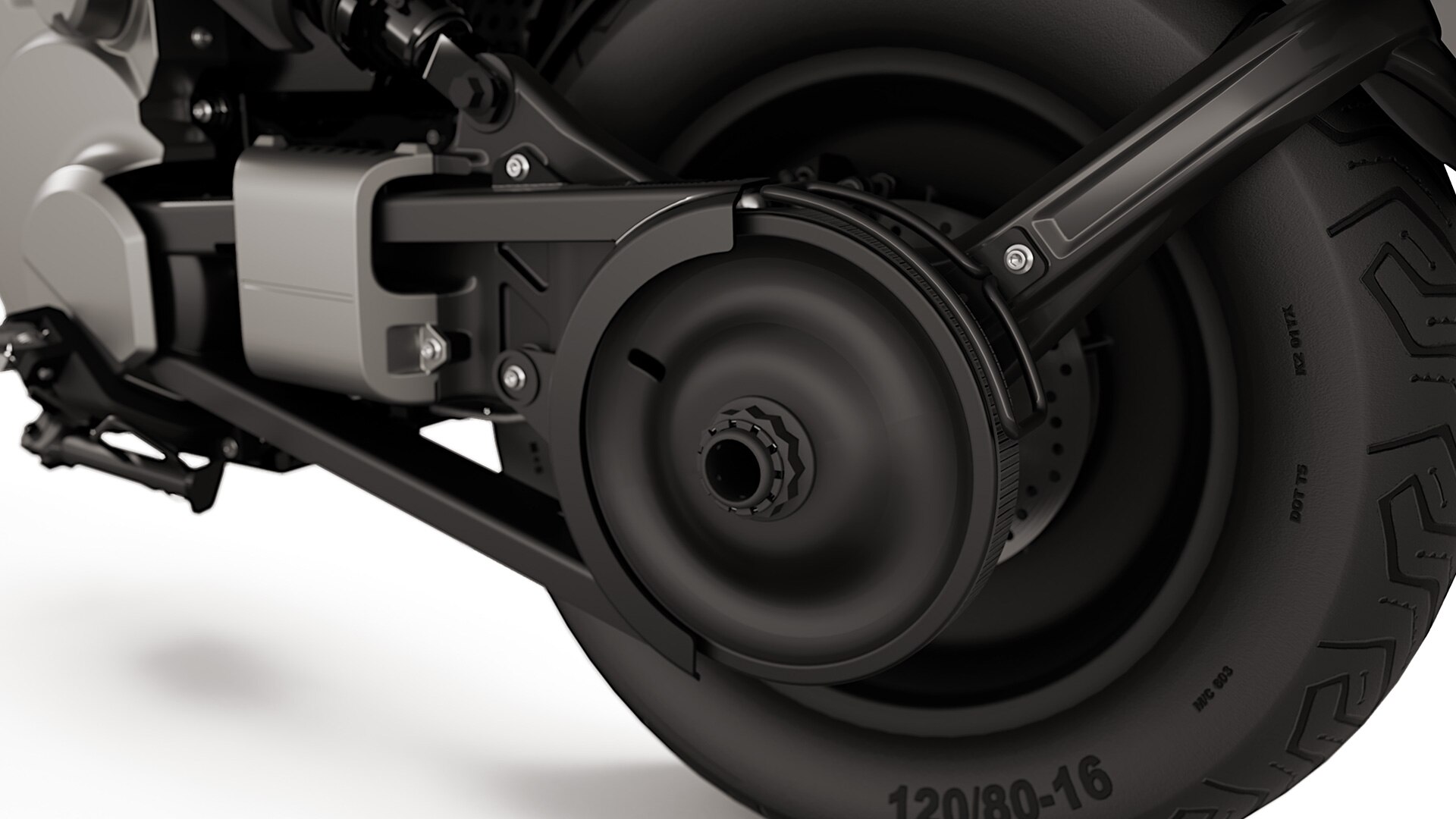 A BMW Motorrad CE 02 eParkourer hátsó lengőkarja