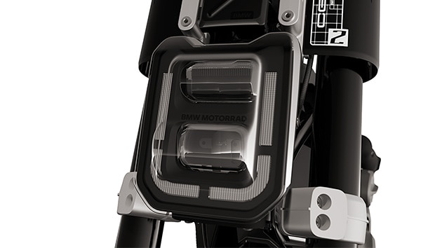A BMW Motorrad CE 02 eParkourer LED-es fényei